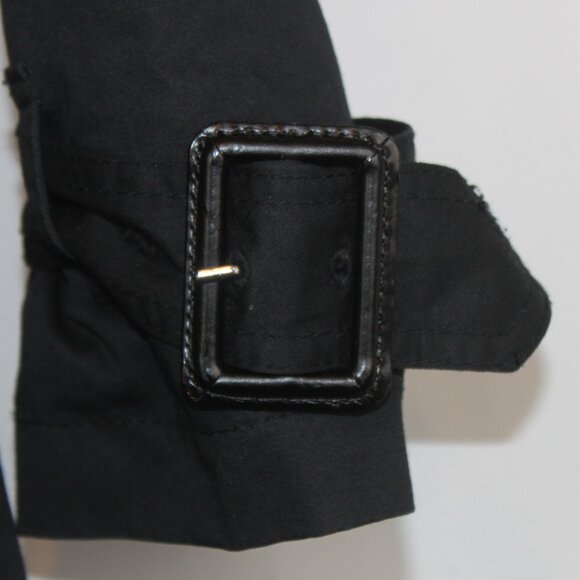 London Fog Heritage PS Black Long Trench Coat with Hood - Picture 10 of 16